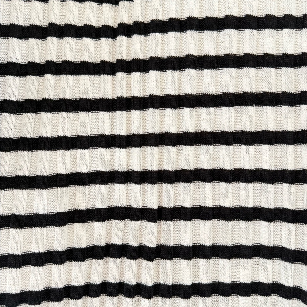 H&M Black and White Striped Midi Dress - Picture 2 of 3